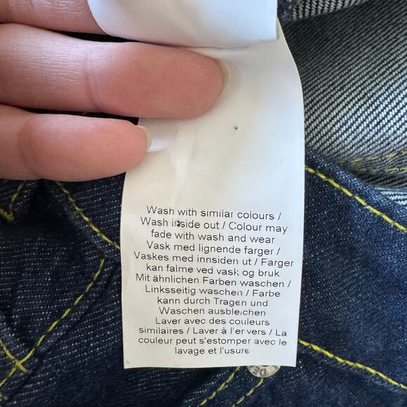 NEW Ganni Angi Wide Leg Cargo Jeans Rinse Denim - Picture 10 of 13